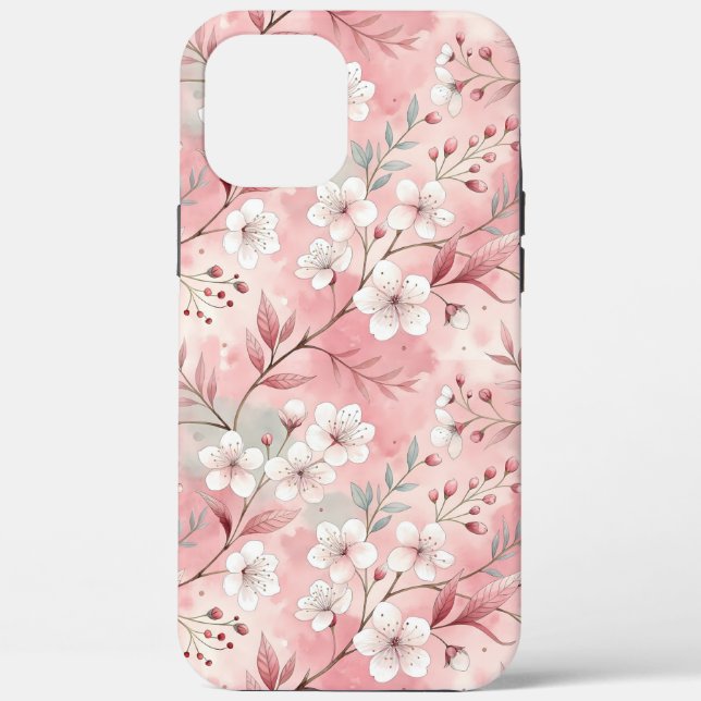 Coques Case-Mate iPhone Motif Fleur de Sakura Rose  (Verso)