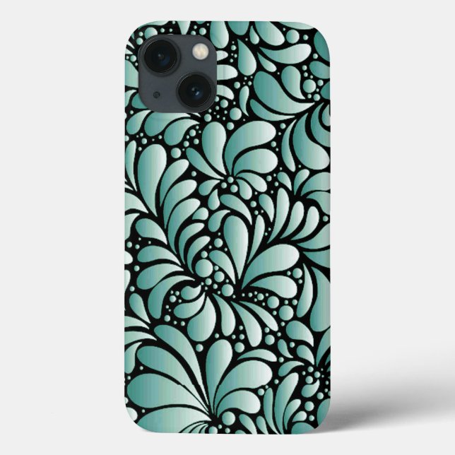 Coques Case-Mate iPhone Motif Fleur désirable en Minty Green (Verso)