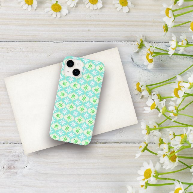 Coques Case-Mate iPhone Motif Fleur & Marguerite à motif rétro en forme de (Créateur téléchargé)