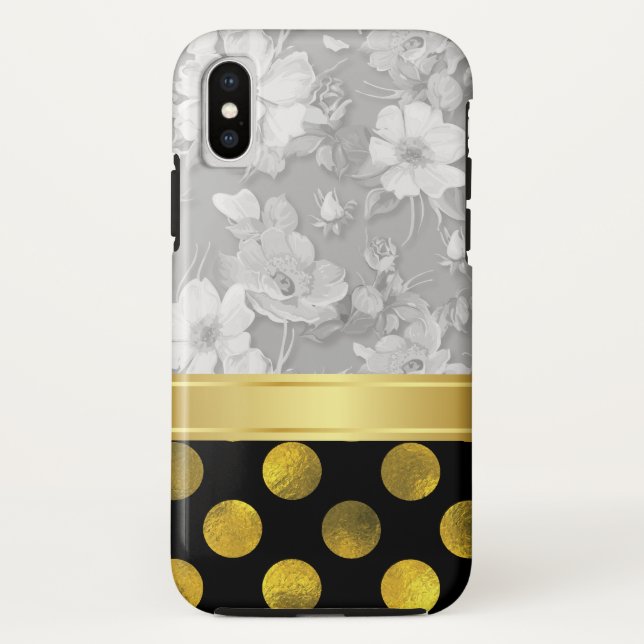 Coques Case-Mate iPhone Motif Fleur Motif Points Rond (Dos)