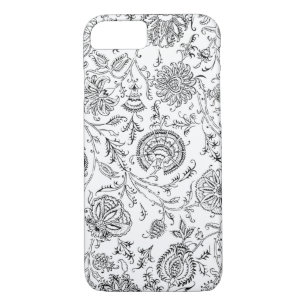 Coque Case-Mate iPhone Motif Fleur noir et blanc