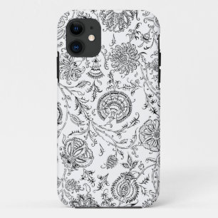 Coque Case-Mate Pour iPhone Motif Fleur noir et blanc