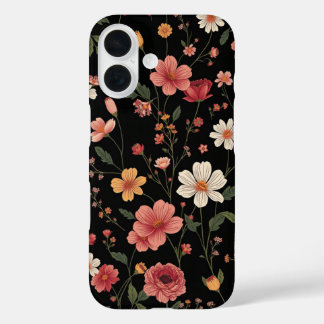 Coque Pour iPhone 16 motif fleur sauvage
