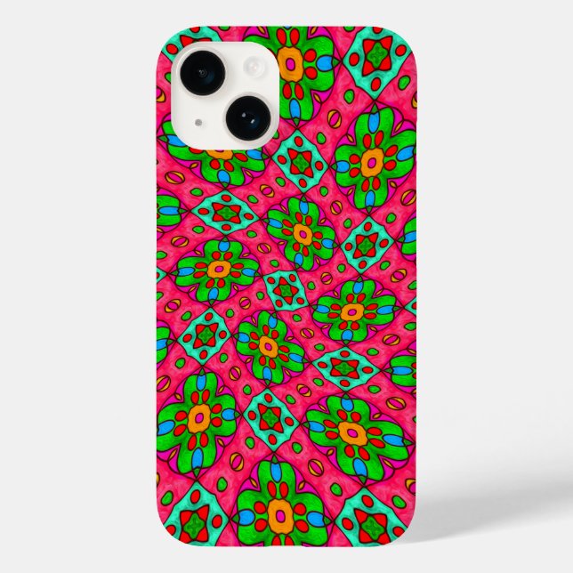 Coques Case-Mate iPhone Motif Fleurs Abstraites uniques (Verso)