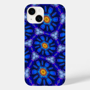 Coque Case-Mate iPhone Motif Fleurs bleues Abstraites