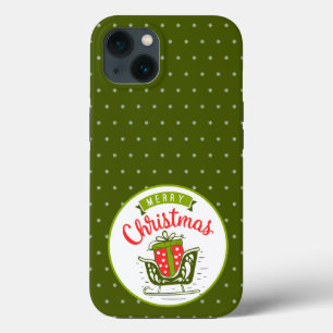 Case-Mate iPhone Case Motif flocon de neige rouge vert Joyeux Noël Chari