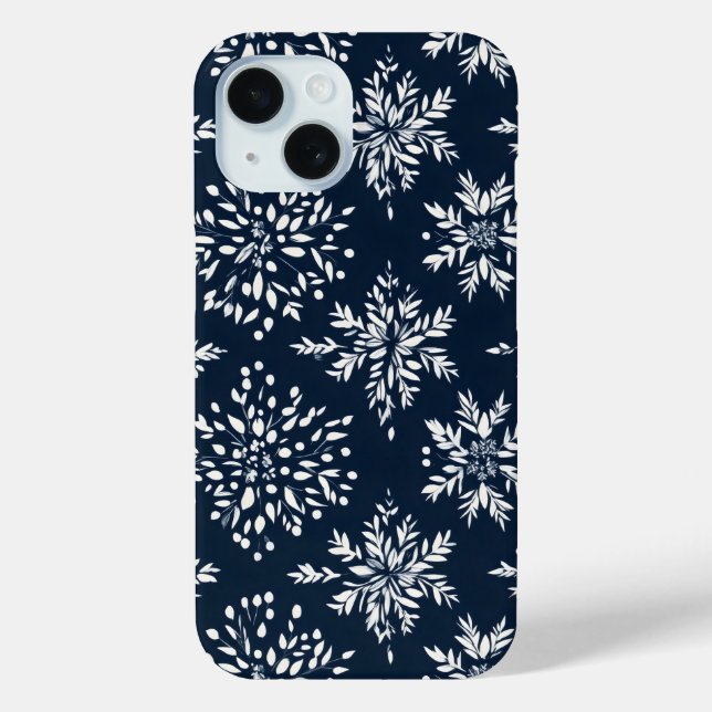 Coques Case-Mate iPhone Motif Flocons de Neige Floraux (Verso)