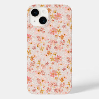 Coque Case-Mate iPhone Motif floral à l'aquarelle rose poudré