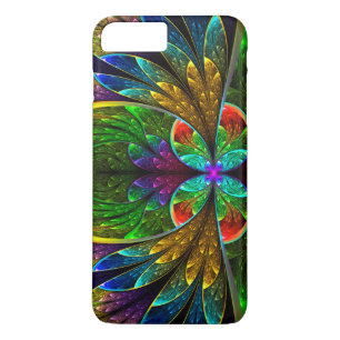Coque iPhone 7 Plus Motif floral abstrait en verre souillé