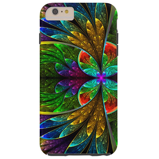 Coques Case-Mate iPhone Motif floral abstrait en verre souillé (Dos)