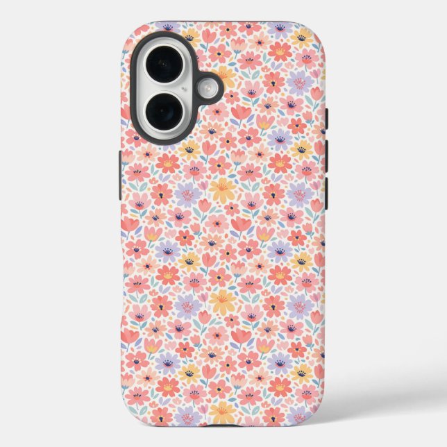 Coques Case-Mate iPhone Motif floral abstrait moderne (Verso)