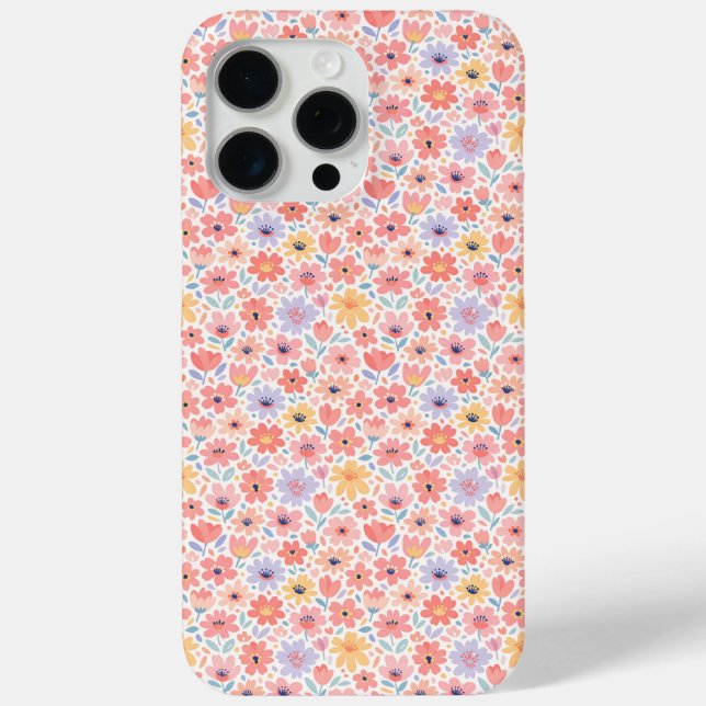Coques Case-Mate iPhone Motif floral abstrait moderne (Verso)