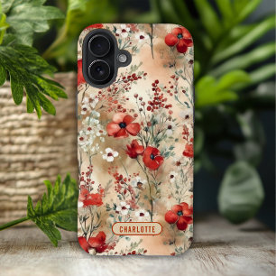 Coque Pour iPhone 16 Plus Motif floral aquarelle élégant personnalisé