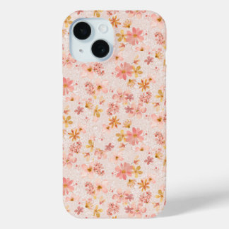 Coque Case-Mate iPhone Motif floral aquarelle rose poudré