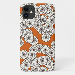 Coque Case-Mate Pour iPhone Motif floral Art Déco - crème sur rouille