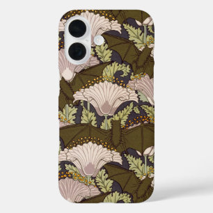 Coque Pour iPhone 16 Motif floral Art nouveau vintage avec chauve-souri