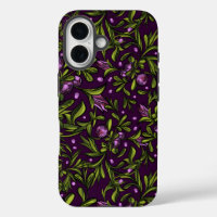 Motif floral artistique : fleurs violettes
