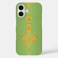 Motif floral baroque avec bordure V2020