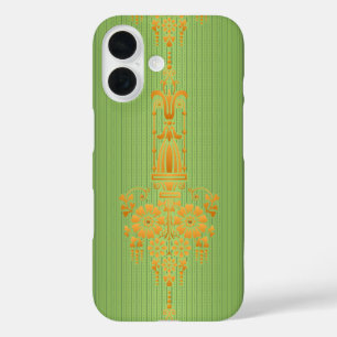 Coque Pour iPhone 16 Motif floral baroque avec bordure V2020