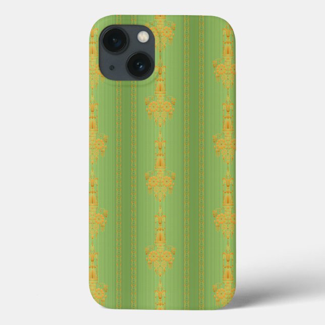 Coques Case-Mate iPhone Motif floral baroque avec bordure V2020 Case-Mate (Verso)