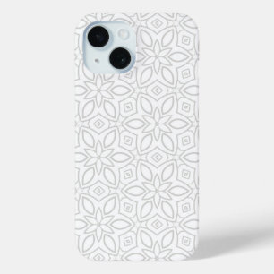 Coque Case-Mate iPhone Motif Floral Blanc Minimaliste pour iPhone 15 Pro