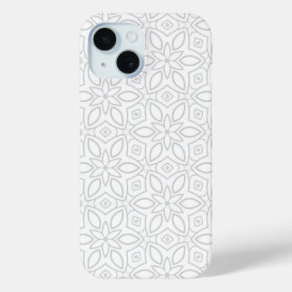 Coque Case-Mate iPhone Motif Floral Blanc Minimaliste pour iPhone 15 Pro