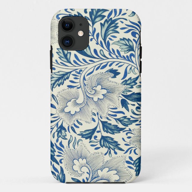 Coques Case-Mate iPhone Motif Floral bleu Antique Design asiatique (Dos)