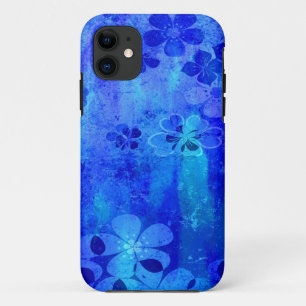 Coque Case-Mate Pour iPhone motif floral bleu gris vintage 2