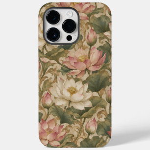 Coque Case-Mate iPhone Motif floral botanique de lotus aquatique vintage