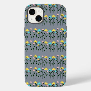 Coque Case-Mate iPhone Motif floral chic Monogramme gris
