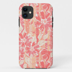 Case-Mate iPhone Case Motif floral dans des tons de pêche à la mode
