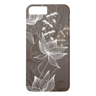 Etui iPhone Case-Mate Motif floral de brun foncé