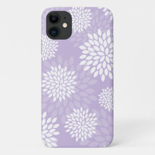 Coques Pour iPhone Motif floral de chrysanthèmes pourpres
