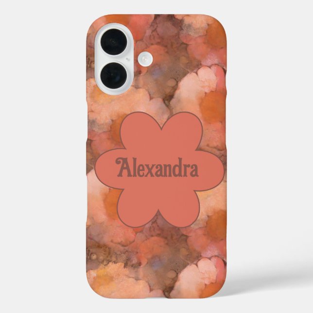 Coques Case-Mate iPhone Motif floral de marguerite à l'aquarelle rustique (Verso)