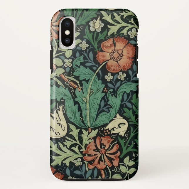 Coques Case-Mate iPhone Motif floral de Nouveau d'art de William Morris (Dos)