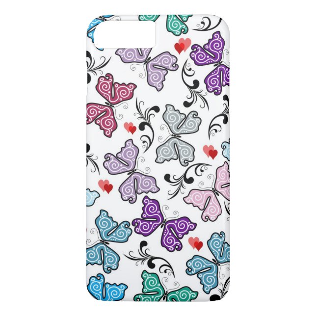 Coques Case-Mate iPhone Motif floral de Valentine (Dos)