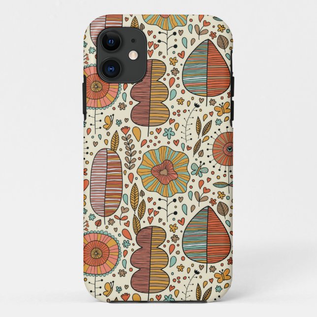 Coques Case-Mate iPhone Motif floral d'été fait de feuille (Dos)