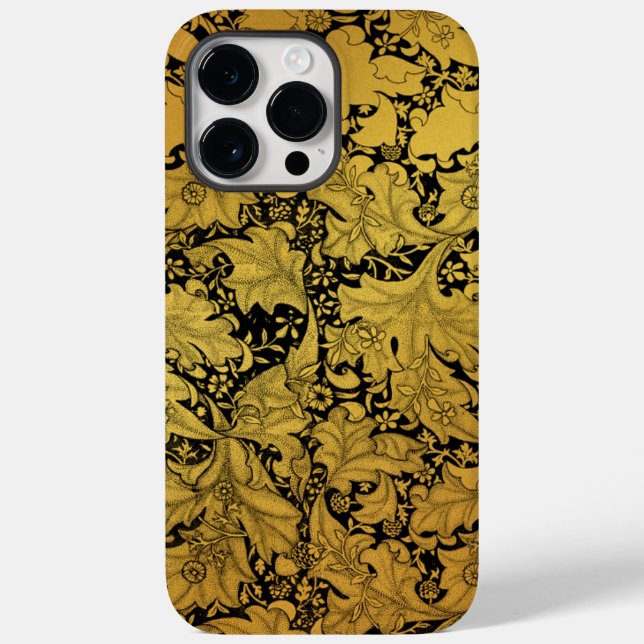 Coques Case-Mate iPhone Motif floral doré Fleur orientale (Verso)