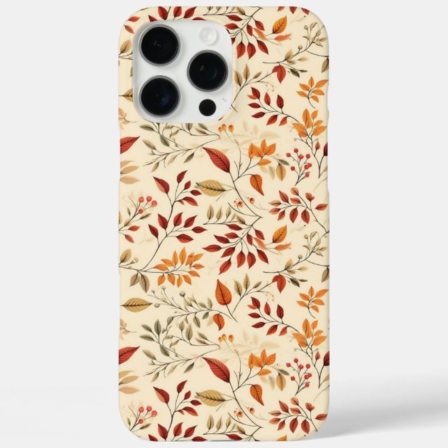 Coques Case-Mate iPhone Motif floral élégant d'automne (Verso)