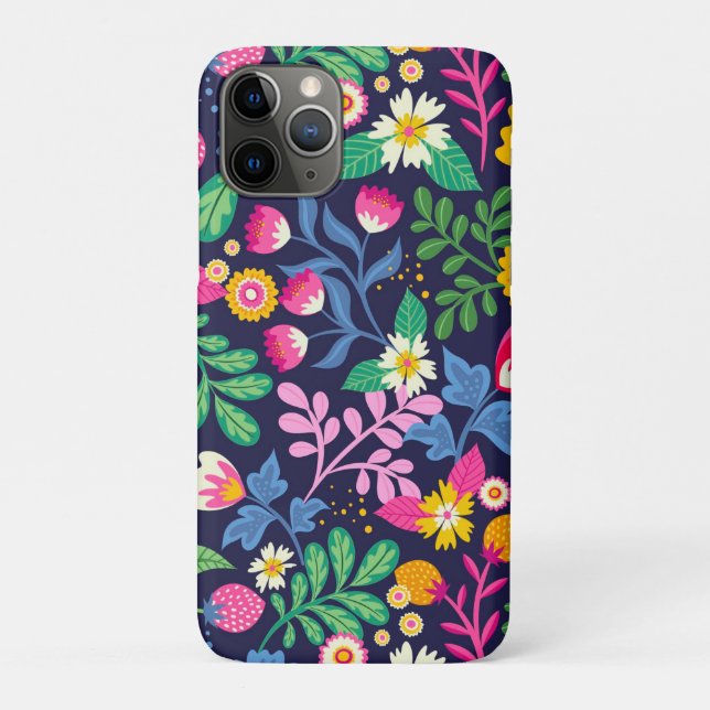 Coques Case-Mate iPhone Motif floral exotique peint à la main (Dos)