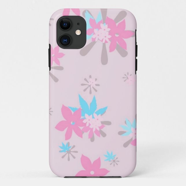 Coques Case-Mate iPhone Motif floral fantaisiste rose (Dos)