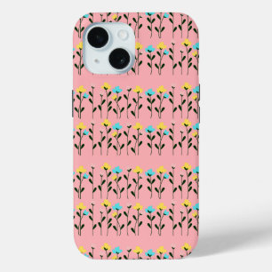 Coque Case-Mate iPhone Motif floral gris chic monogramme