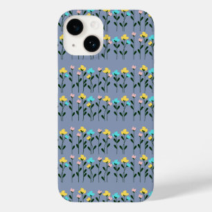 Coque Case-Mate iPhone Motif floral gris chic monogramme