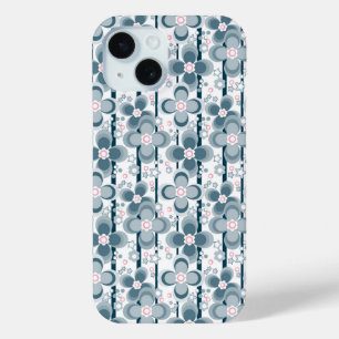 Coque Case-Mate iPhone Motif floral gris et blanc gris