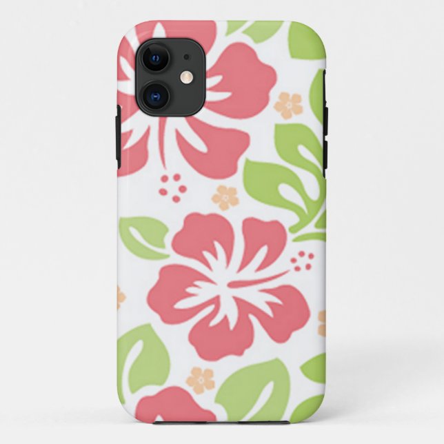 Coques Case-Mate iPhone motif floral hawaïen de ketmie rose (Dos)