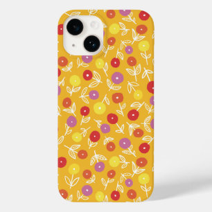 Coque Case-Mate iPhone Motif floral jaune vif