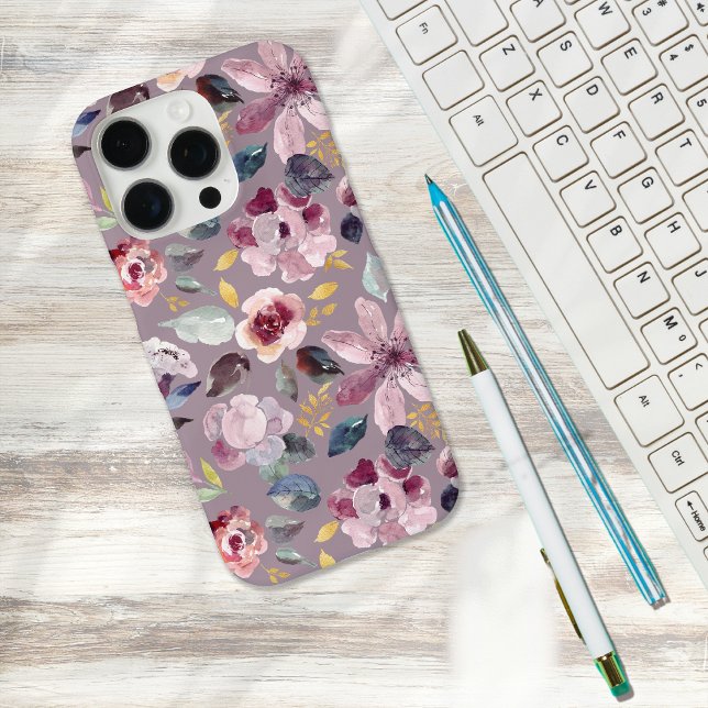 Coques Case-Mate iPhone Motif floral lilas (Créateur téléchargé)