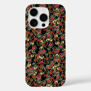 Coque iPhone 16 Pro Motif floral lumineux avec feuillage vert