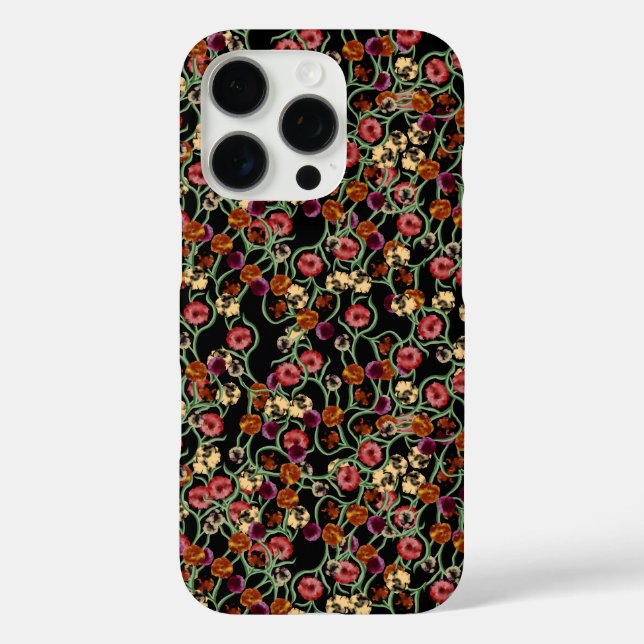 Coques Case-Mate iPhone Motif floral lumineux avec feuillage vert (Verso)