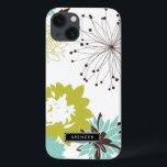 Coques Pour iPhone Motif Floral Mod Boîtier d'air iPad personnalisé<br><div class="desc">Coque ipad personnalisable avec chartreuse,  motif floral bleu et marron. D'autres couleurs et articles similaires sont disponibles dans mon magasin.</div>
